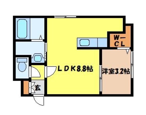 東区役所前駅 徒歩4分 3階の物件間取画像